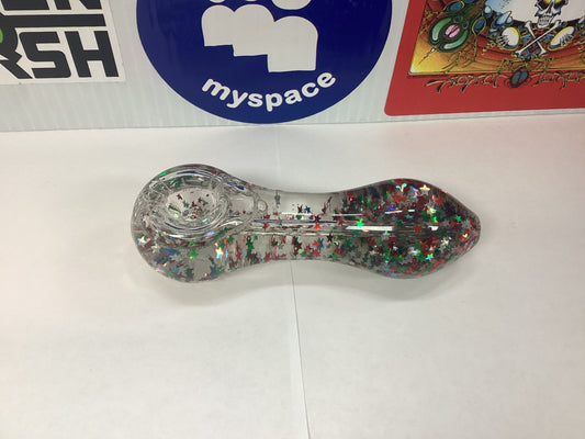 Freezable Glass Pipe with Glitter