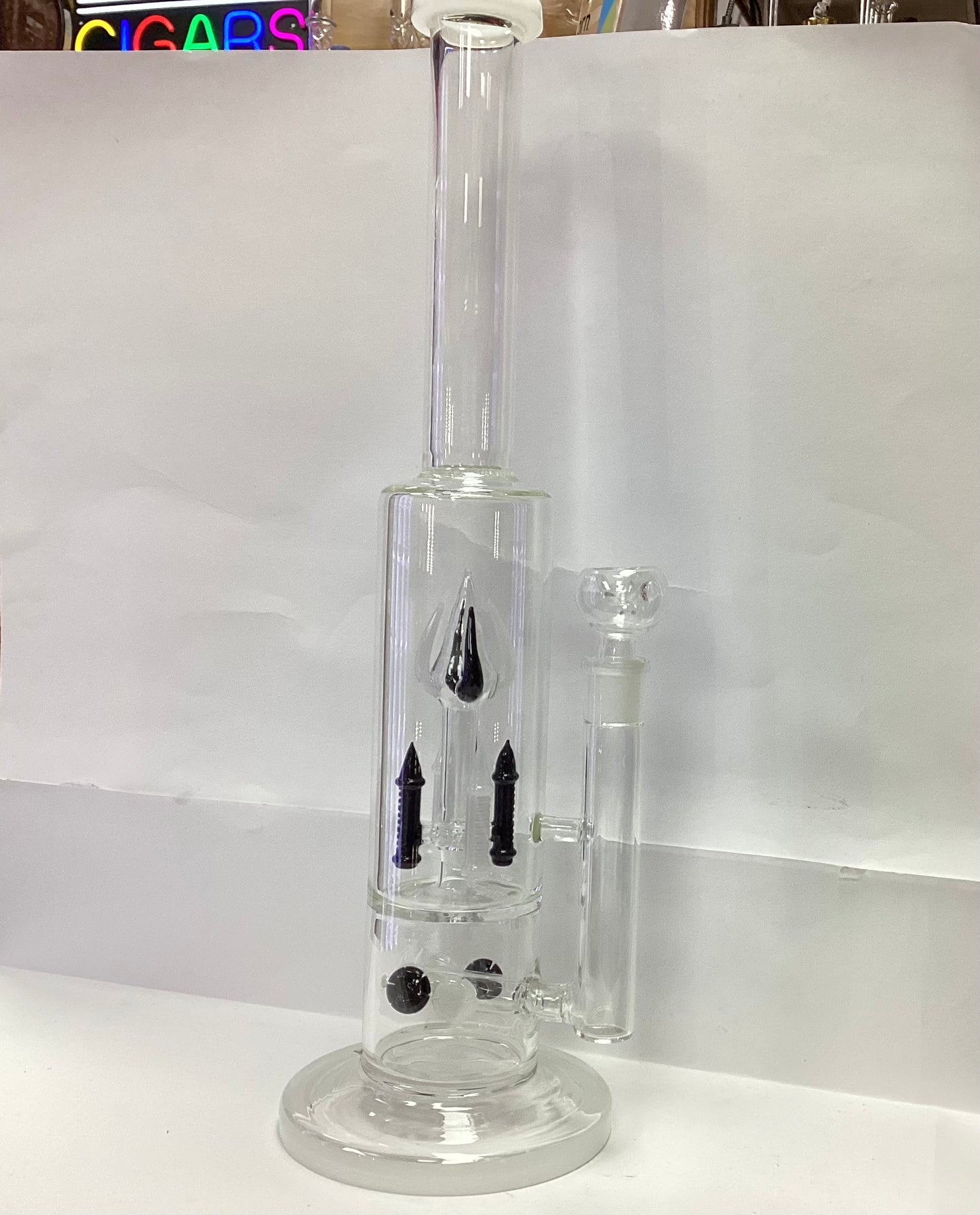 Flat Bottom Percolator Straight Water Pipe