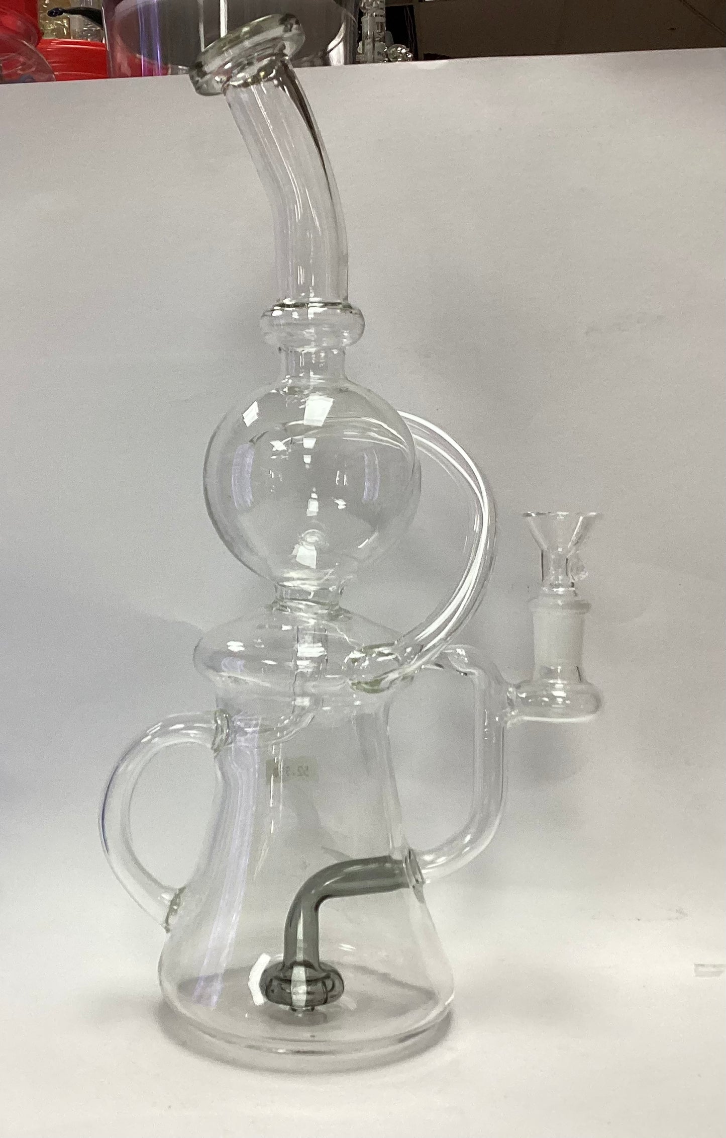 12” Clear Bubble Recycler Bong