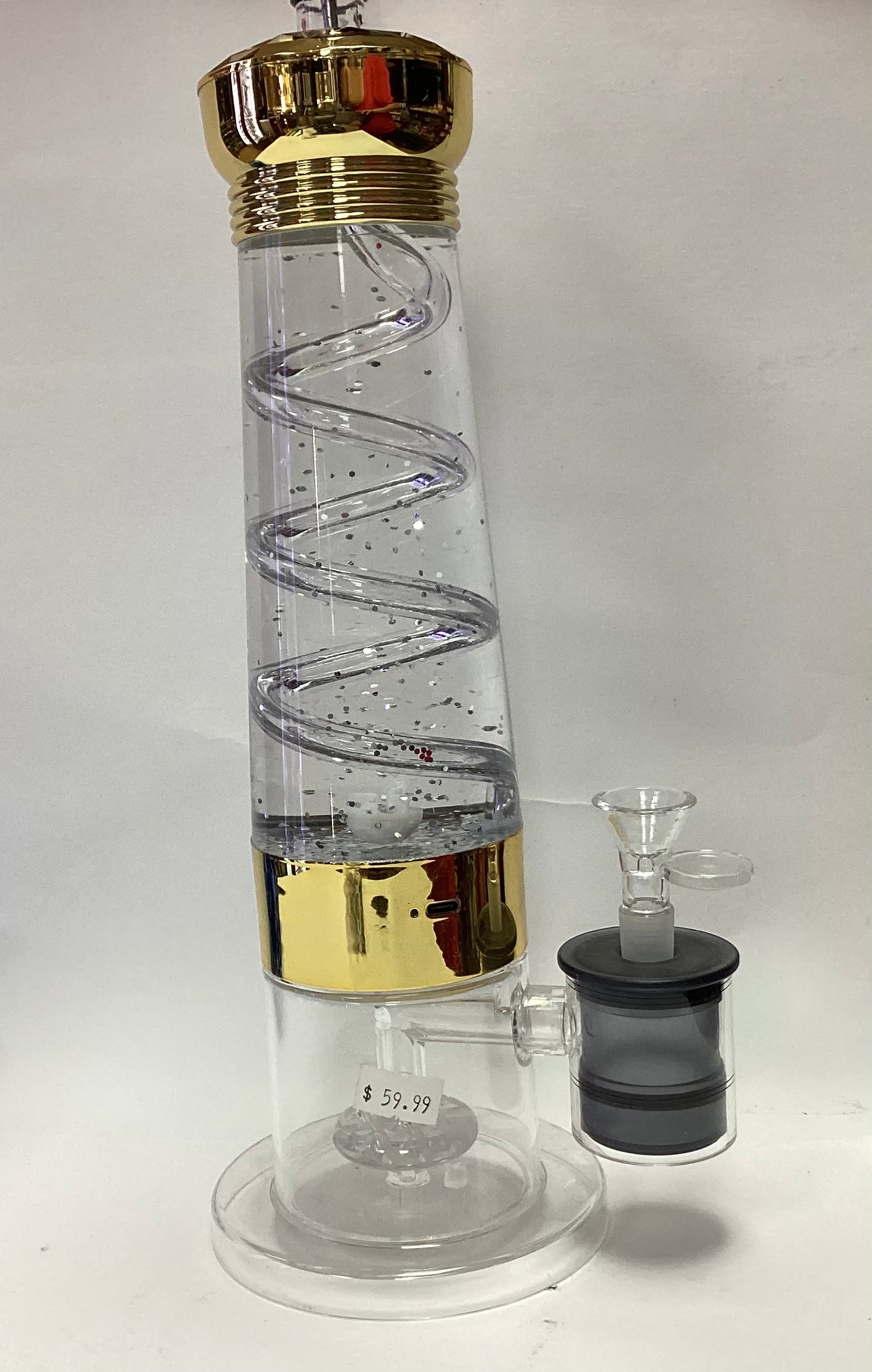 12” Electric Lava Lamp Bong with UFO Perc